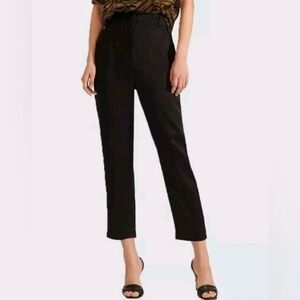 Veronica Beard Miranda Satin High Rise Black Lightweight Pants Size 2